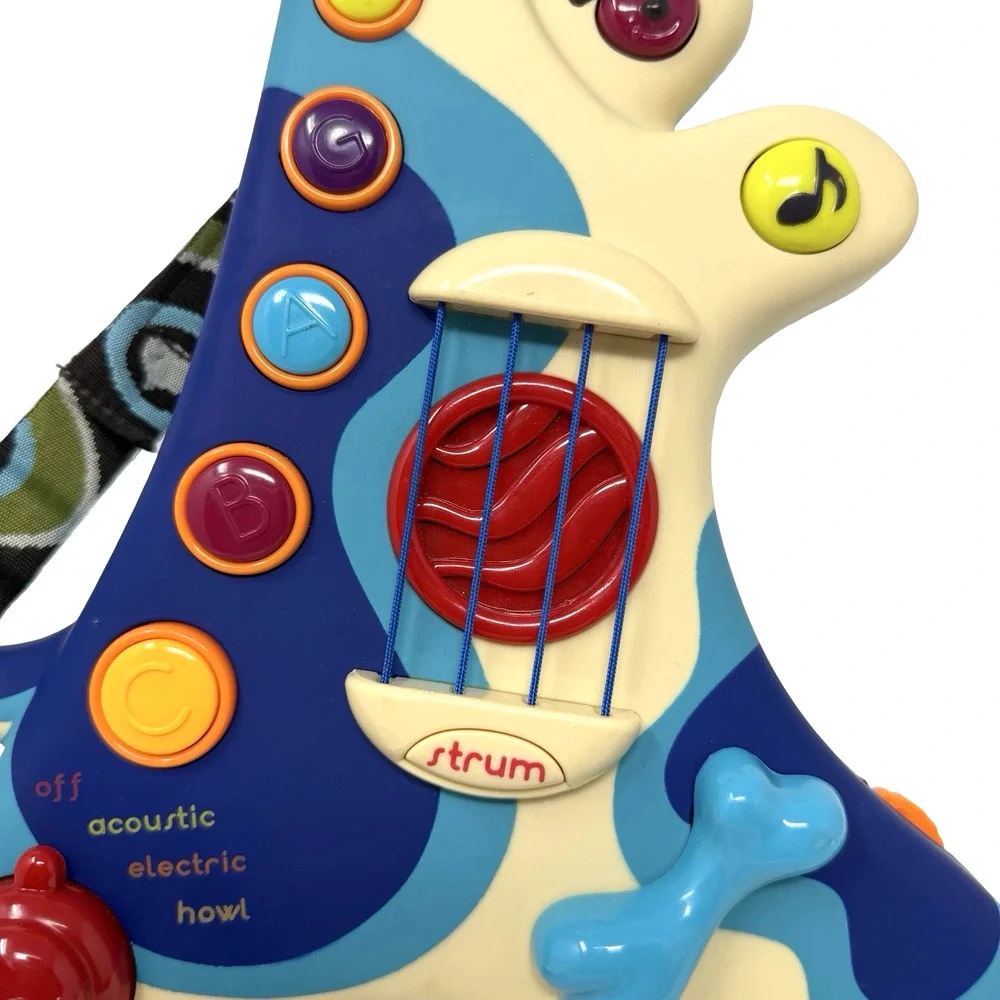 B Toys Interactive Dog Guitar Woofer Working Condition Toy Guitar Used Tested